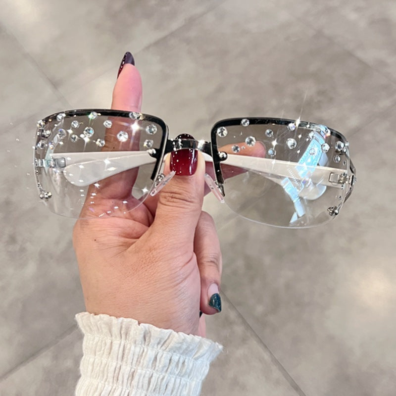 Women's Designer Sunglasses with Sparkling Rhinestone Accents Bowlift