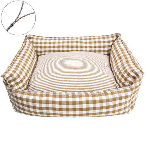 Stylish Checked Dog Bed