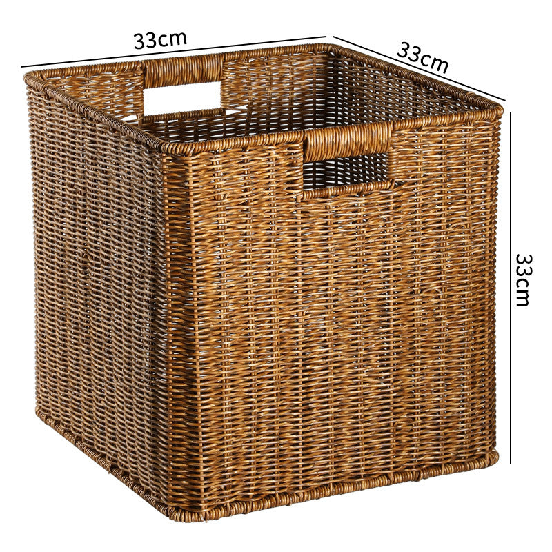 Handcrafted Rectangular Wicker Storage Bin Bowlift