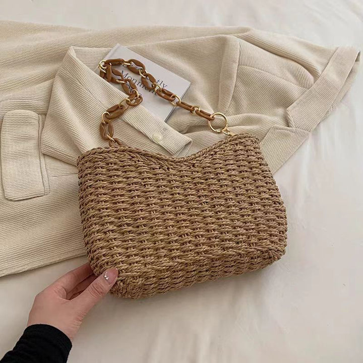Fashionable Shoulder Bag Made of Braided Material Bowlift