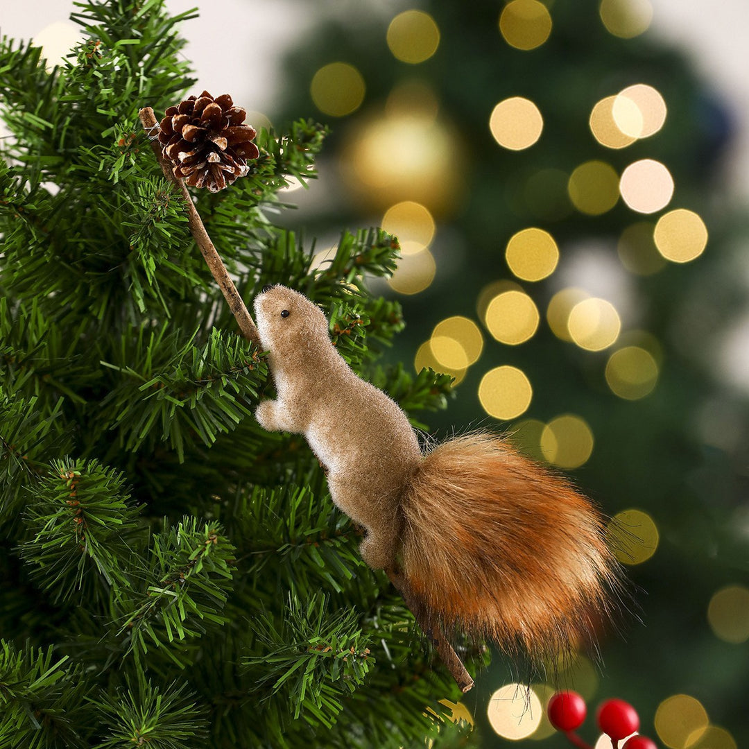 Decorative Christmas Squirrel Ornament Bowlift