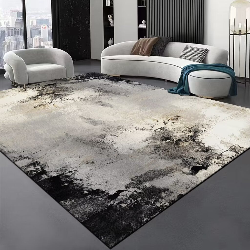Contemporary Wave Pattern Area Rug Bowlift