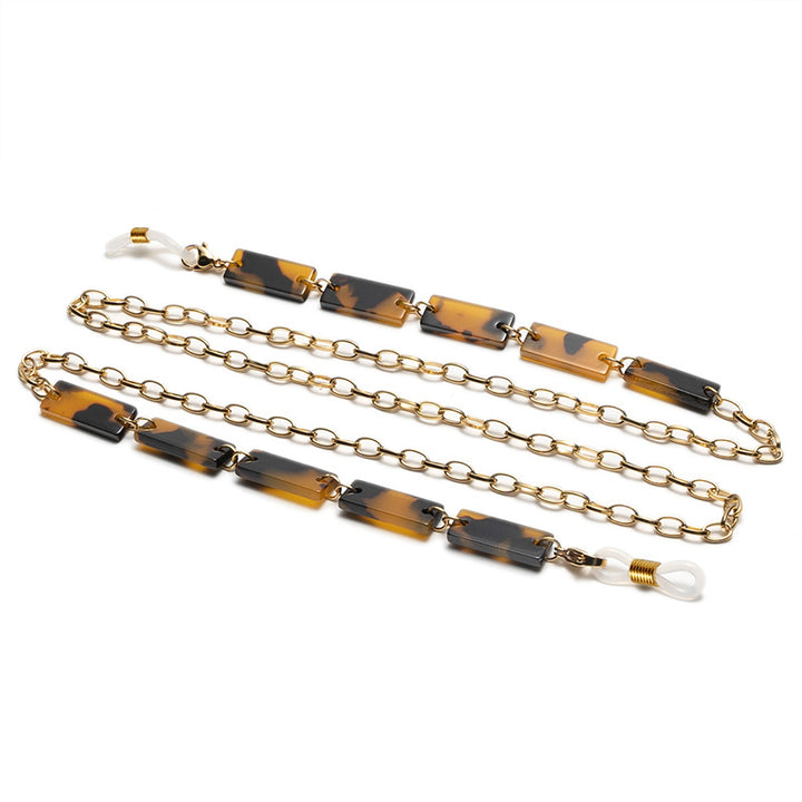 Chunky Abstract Pattern Eyewear Chain Bowlift