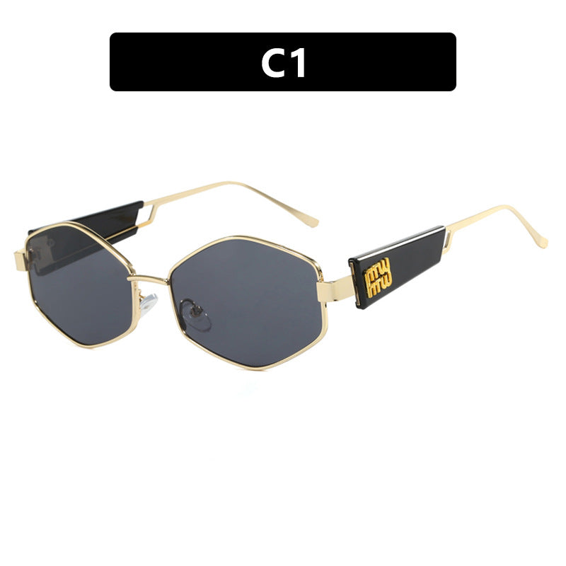 Women's geometric sunglasses with fashionable design and UV protection Bowlift