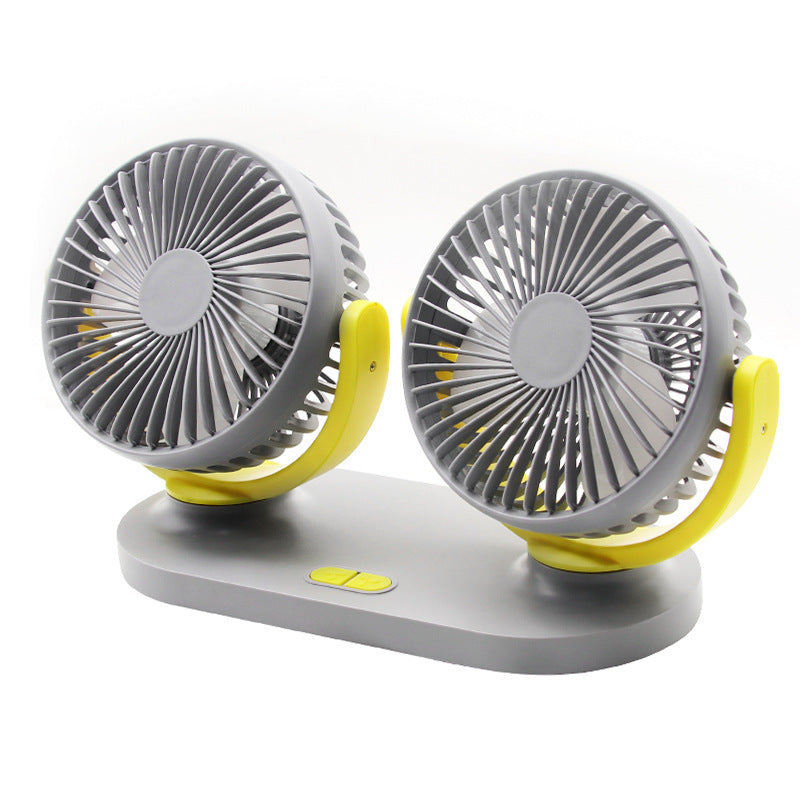 Dual-Head Rechargeable Desk Fan Bowlift