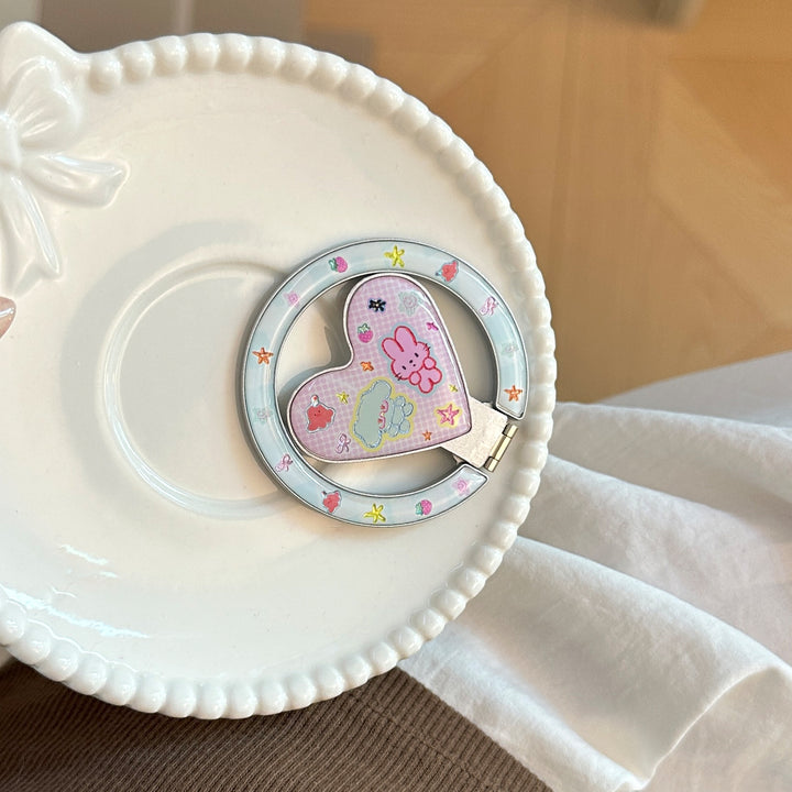 Heart-shaped Smartphone Finger Holder with Kawaii Design Bowlift
