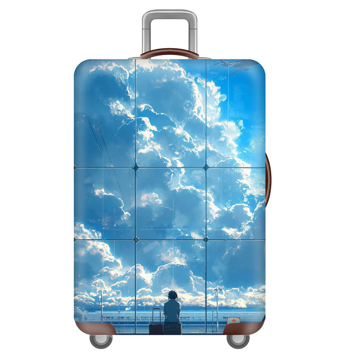 Unisex Hard Shell Suitcase with Dreamy Landscape Design Bowlift