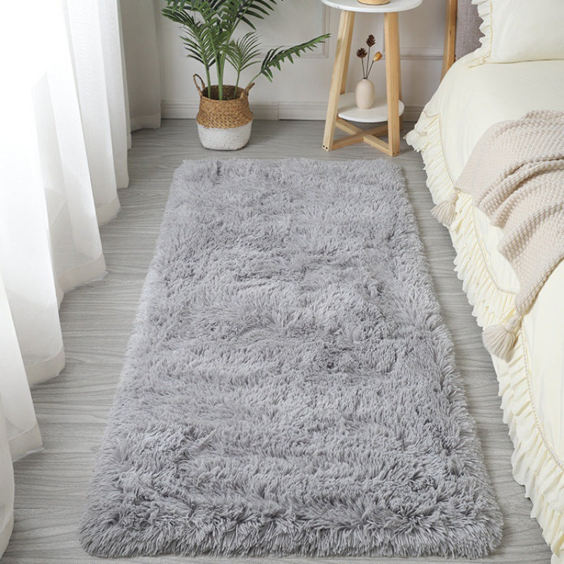 Plush Long-Pile Shag Area Runner Rug With Anti-Slip Backing And Faux Sheepskin Texture