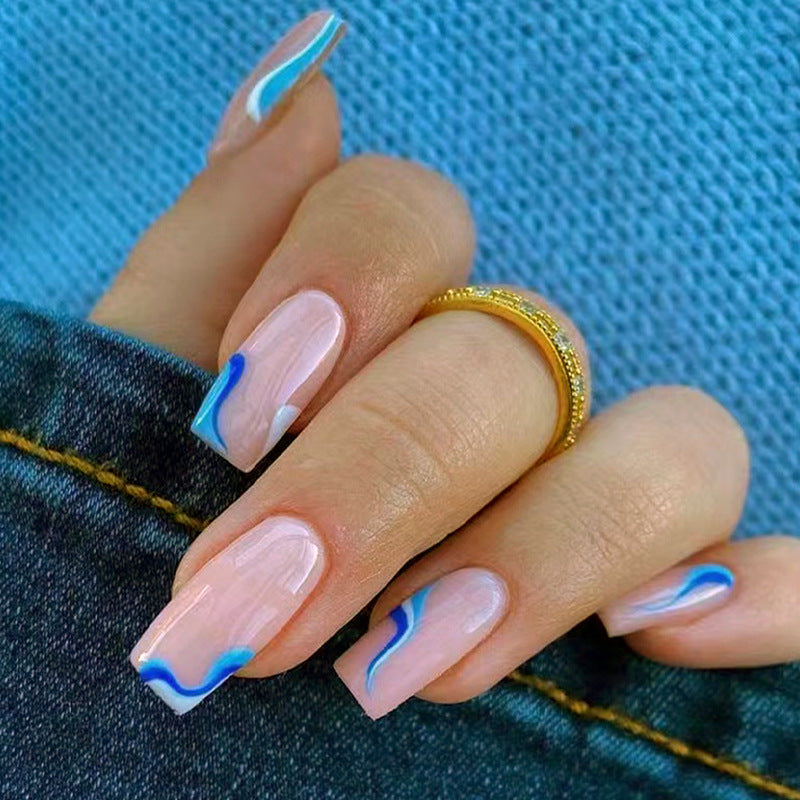 Artificial nail set with unique patterns Bowlift