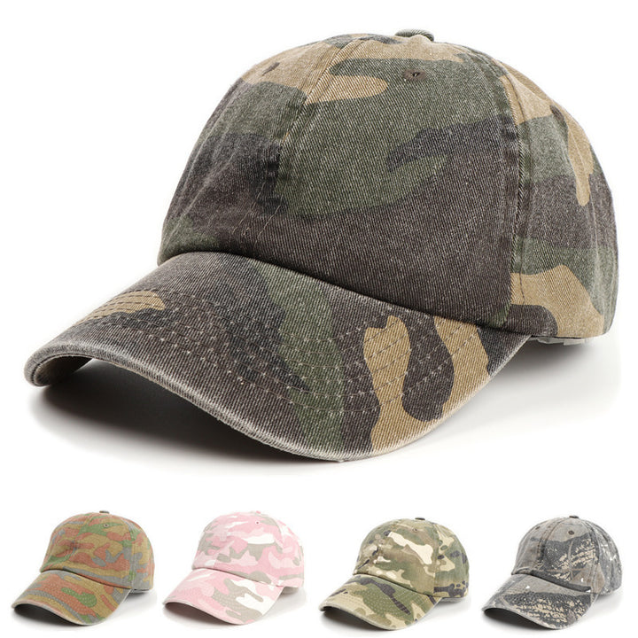 Unisex Camo Print Adjustable Baseball Cap Bowlift