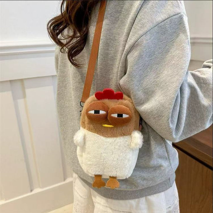 Plush Backpack with Unique Chicken Design Bowlift