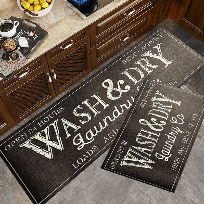 Vintage-Inspired Laundry Room Area Mat Bowlift
