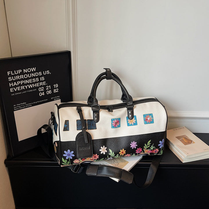 Decorative Floral Overnight Duffle