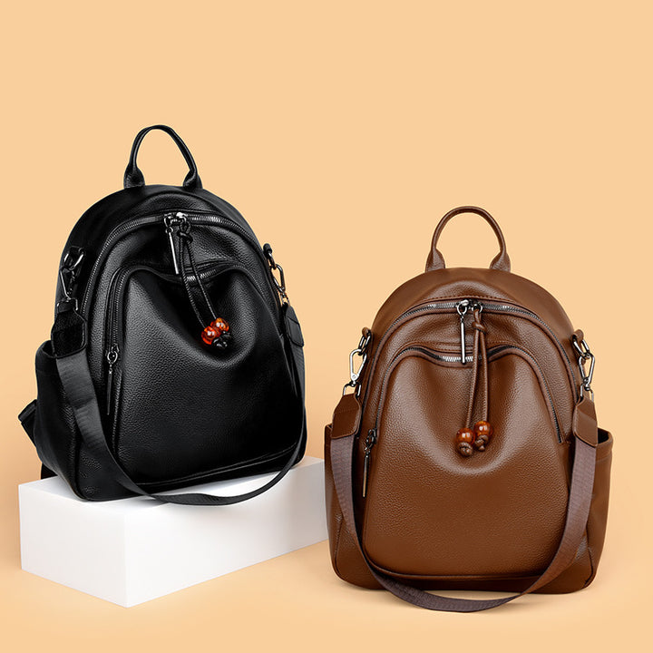 Premium Leather Travel Backpack Bowlift