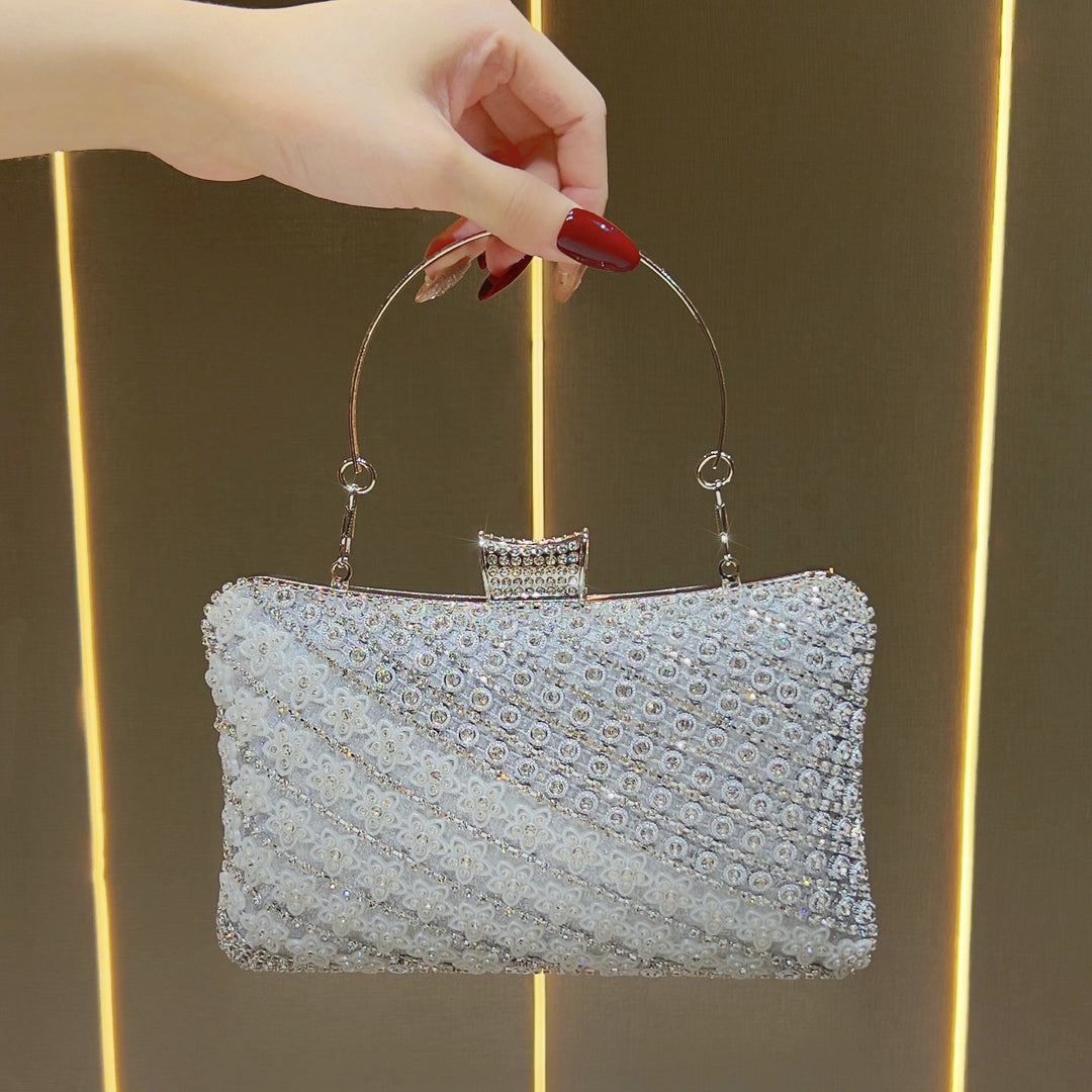 Rhinestone-Embellished Evening Clutch