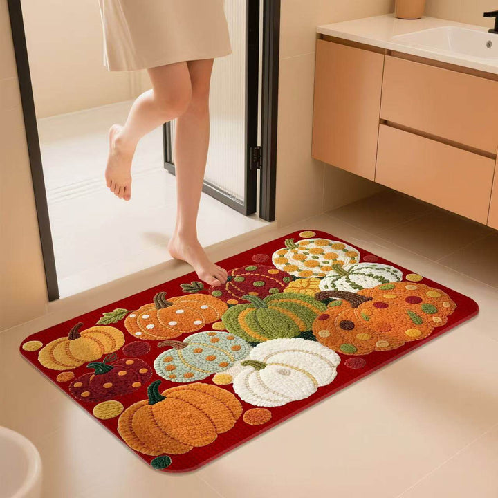 Decorative Pumpkin Bath Mat Bowlift