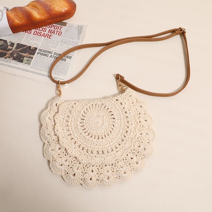 Crocheted Crossbody Bag with Feminine Details Bowlift