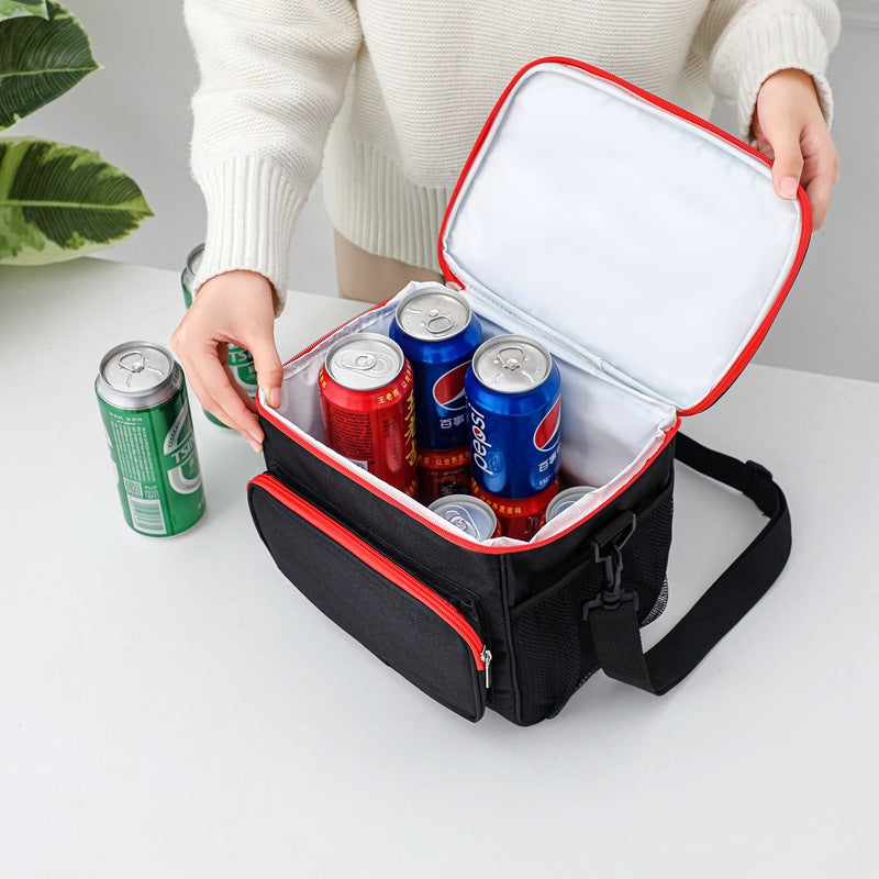 Insulated Soft-Sided Cooler Lunch Bag with Shoulder Strap and External Pockets Bowlift