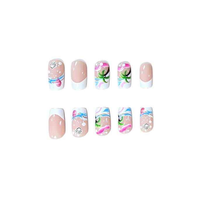 Tropical Beach-Themed Nail Art Enhancements Bowlift