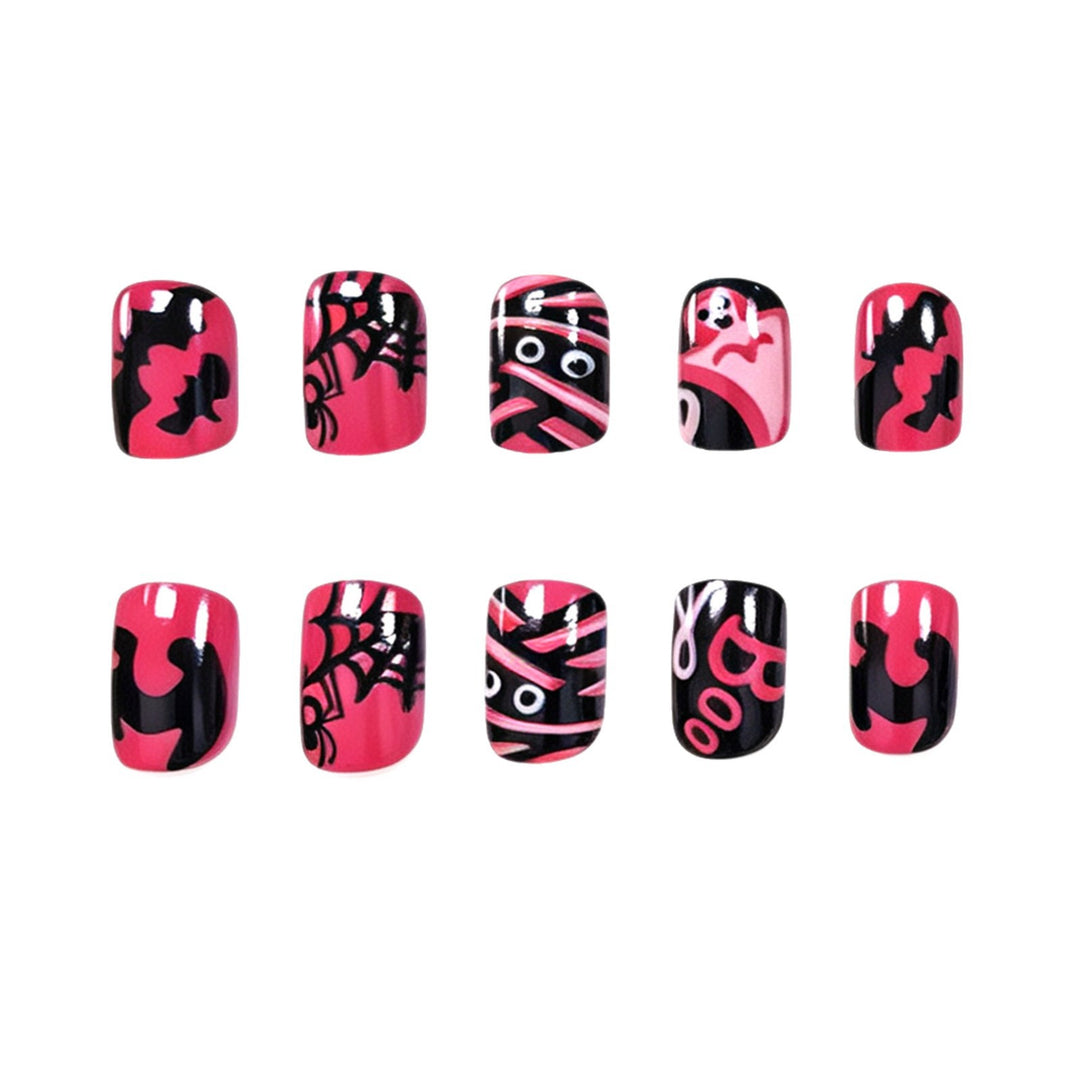 Halloween-Themed Spider and Ghost Nail Art Set Bowlift