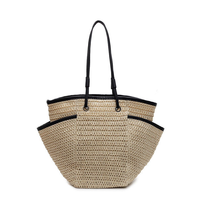 Spacious shopping bag with structured weave Bowlift