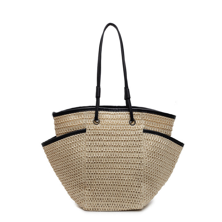 Spacious shopping bag with structured weave Bowlift