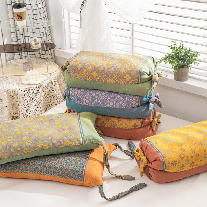 Women Decorative Neck Roll with Floral Pattern Bowlift