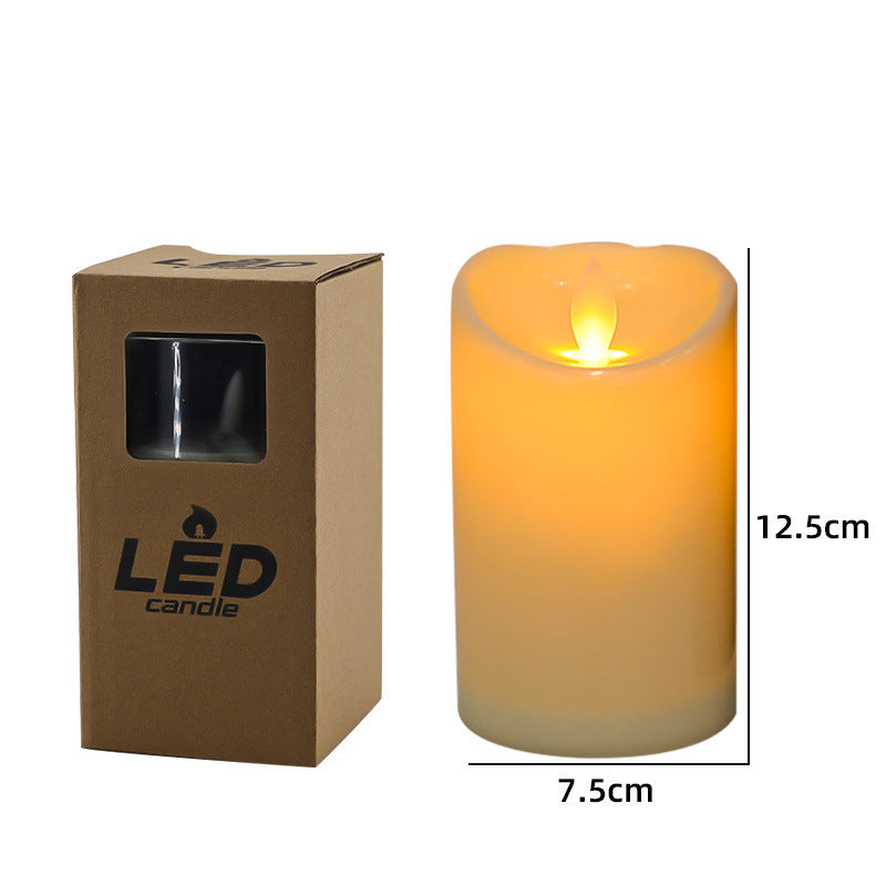 Realistic Flameless Led Wax Pillar Candle