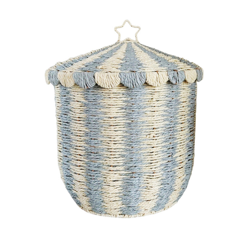 Decorative Woven Storage Canister Bowlift
