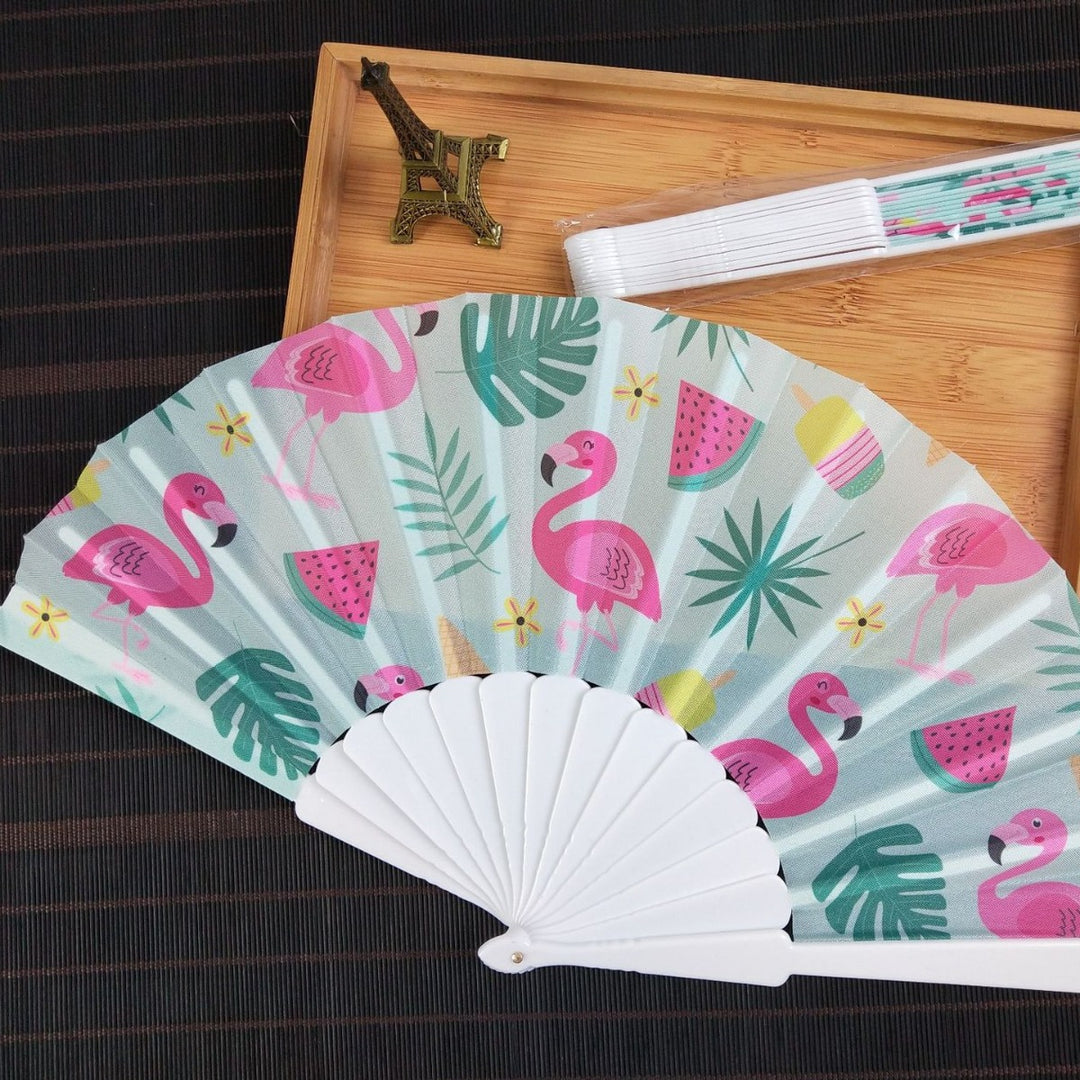 Ladies decorative fan with shimmering shell pattern Bowlift