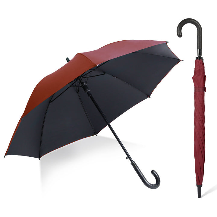 Women's Folding Rain Protection Umbrella with Double Canopy and Wind Protection Bowlift