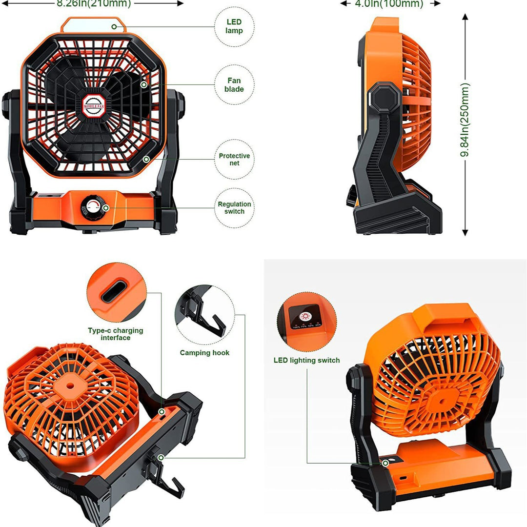 Men's High-Performance Portable Worksite Fan Bowlift