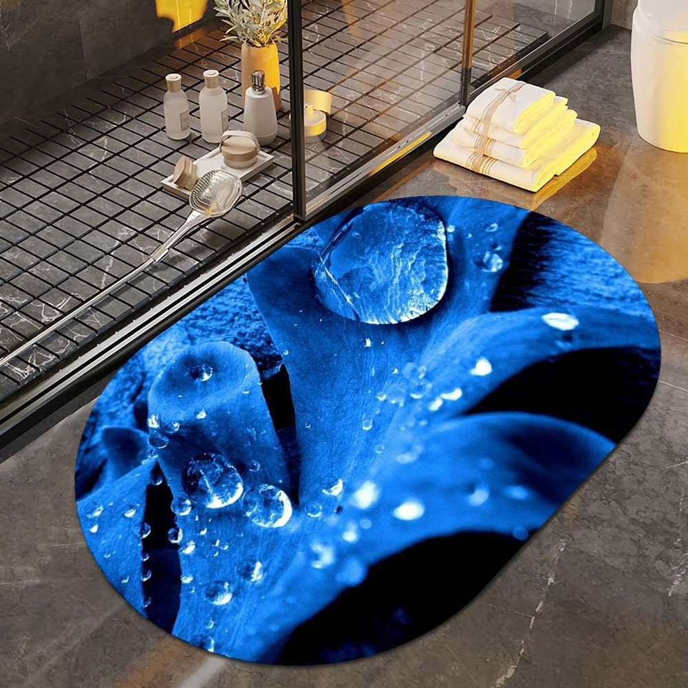 Floral Art Bath Rug Bowlift