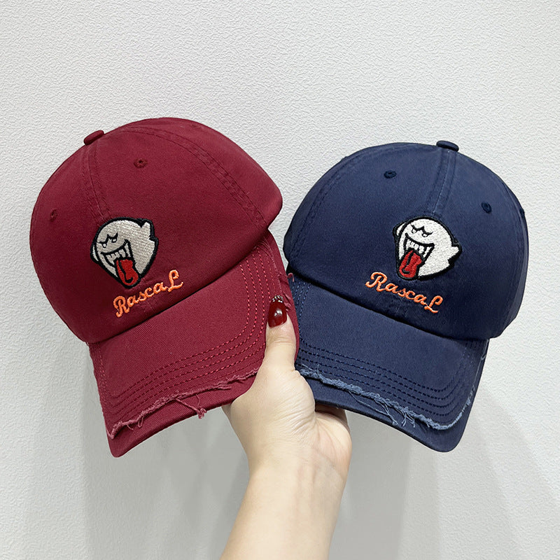 Unisex Embroidered Fun Character Cap Bowlift