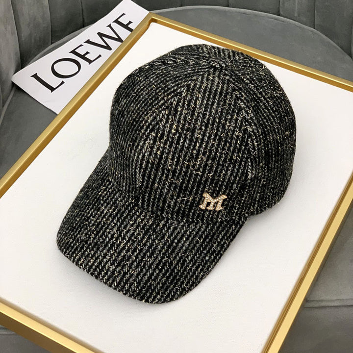 Women's Textured Knit Baseball Cap Bowlift