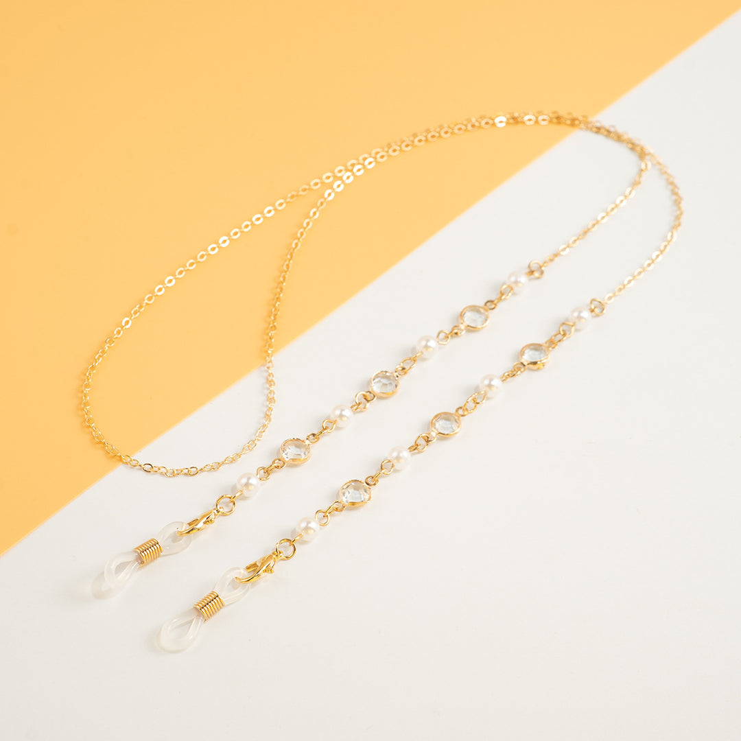 Pearl and Crystal Eyewear Chain Bowlift