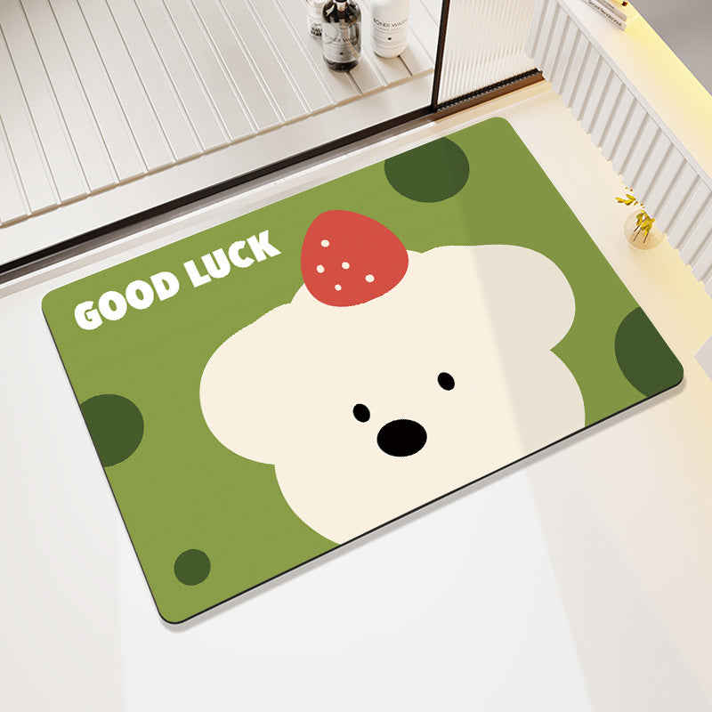 Playful Cartoon-Themed Bathroom Rug Bowlift