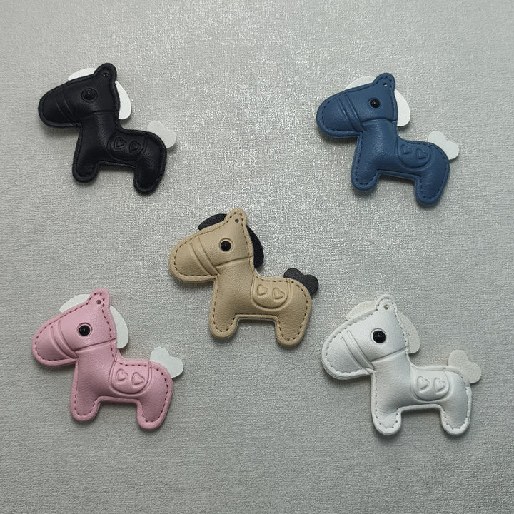 Leather Horse-Shaped Keychain Bowlift