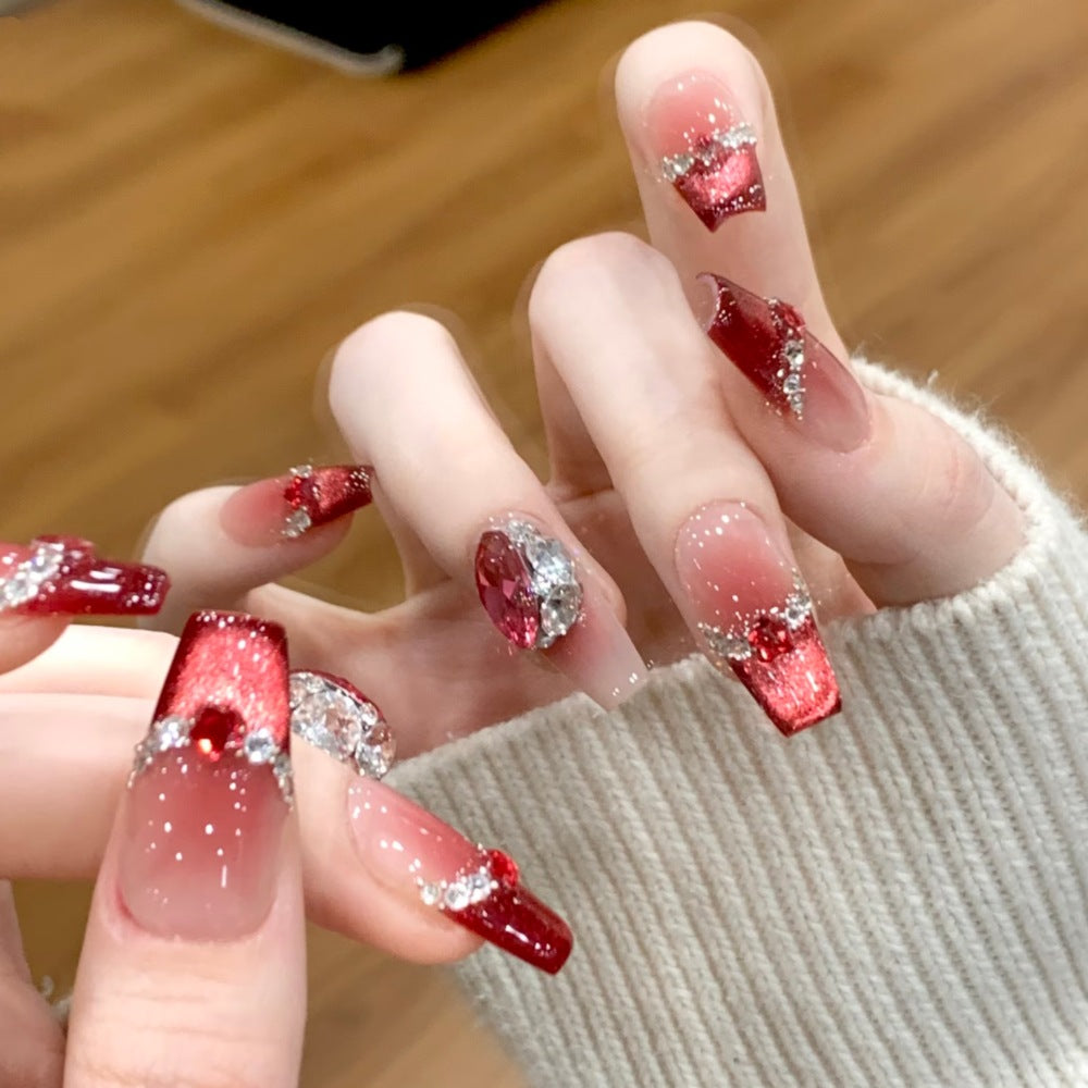 Glossy Short Square Press-On Nails Bowlift