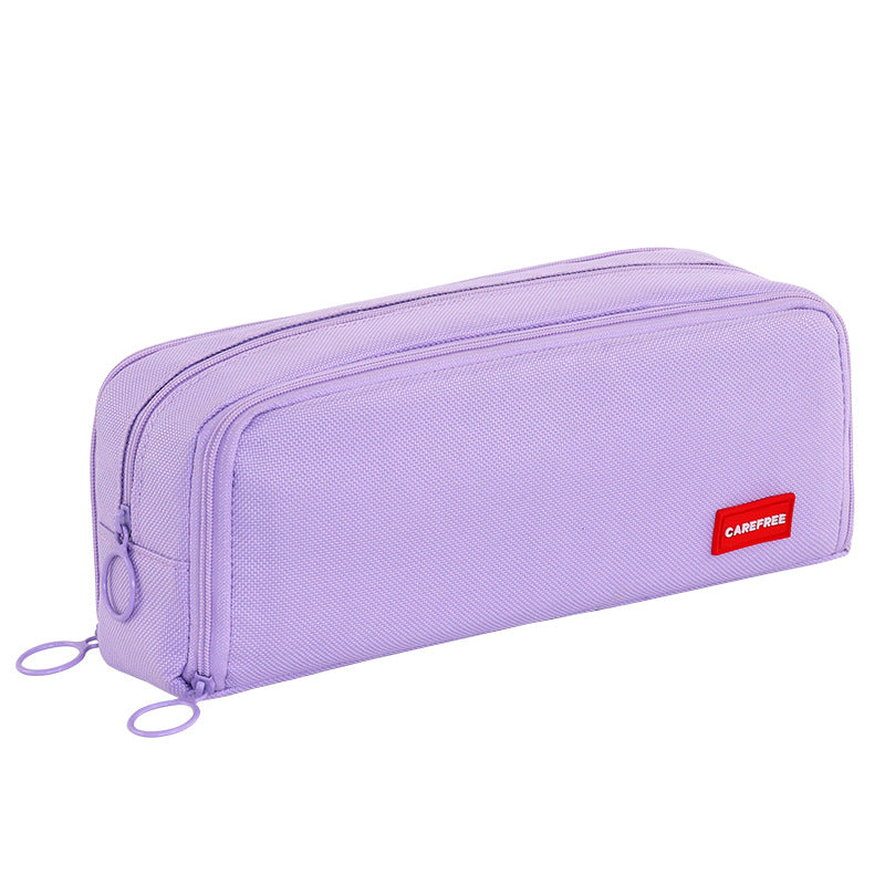 Pencil case with double zipper and variable compartment arrangement Bowlift