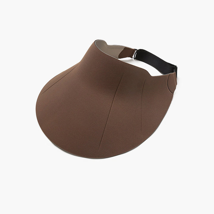 Wide-Curved Open-Top Sun Visor with Adjustable Back Strap Bowlift