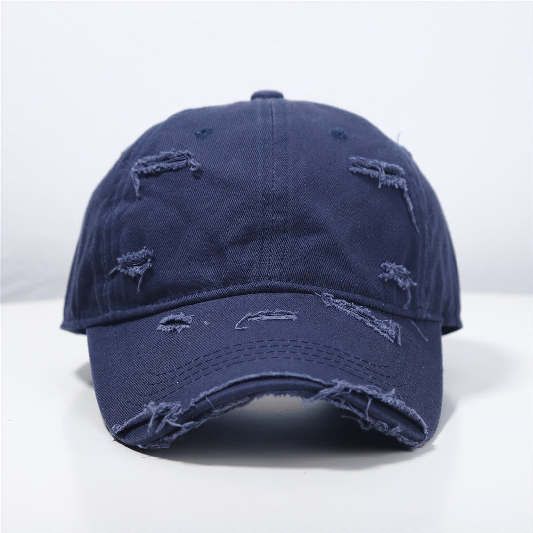 Men's Distressed Classic Cotton Baseball Cap Bowlift