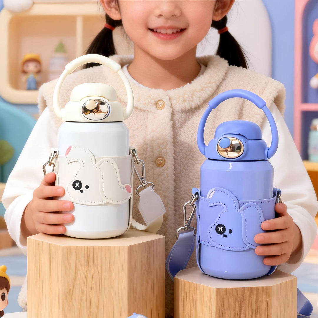 Insulated drinking bottle with cute bunny motif Bowlift
