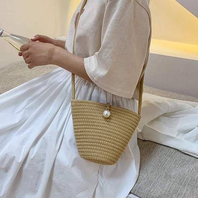 Handmade Macrame Bag with Bead Accent Bowlift