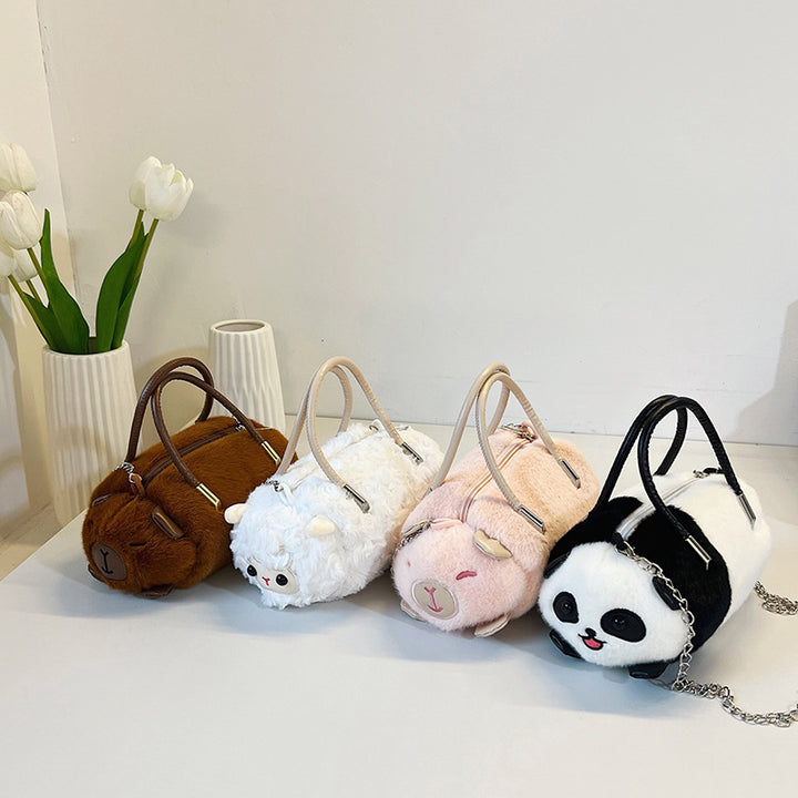 Plush handbag with animal design Bowlift