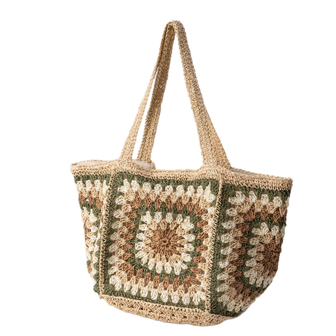 Handcrafted Beach Bag in Geometric Design Bowlift