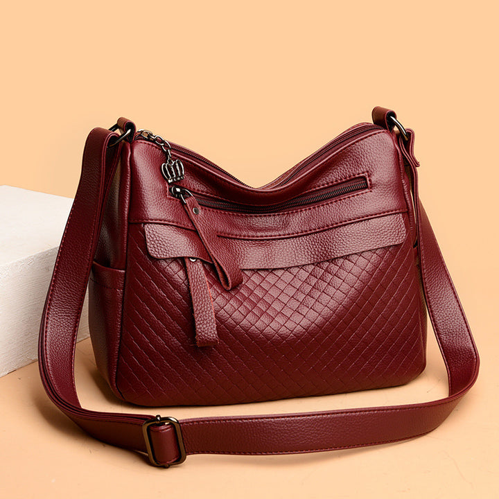 Textured Quilted Shoulder Bag Bowlift