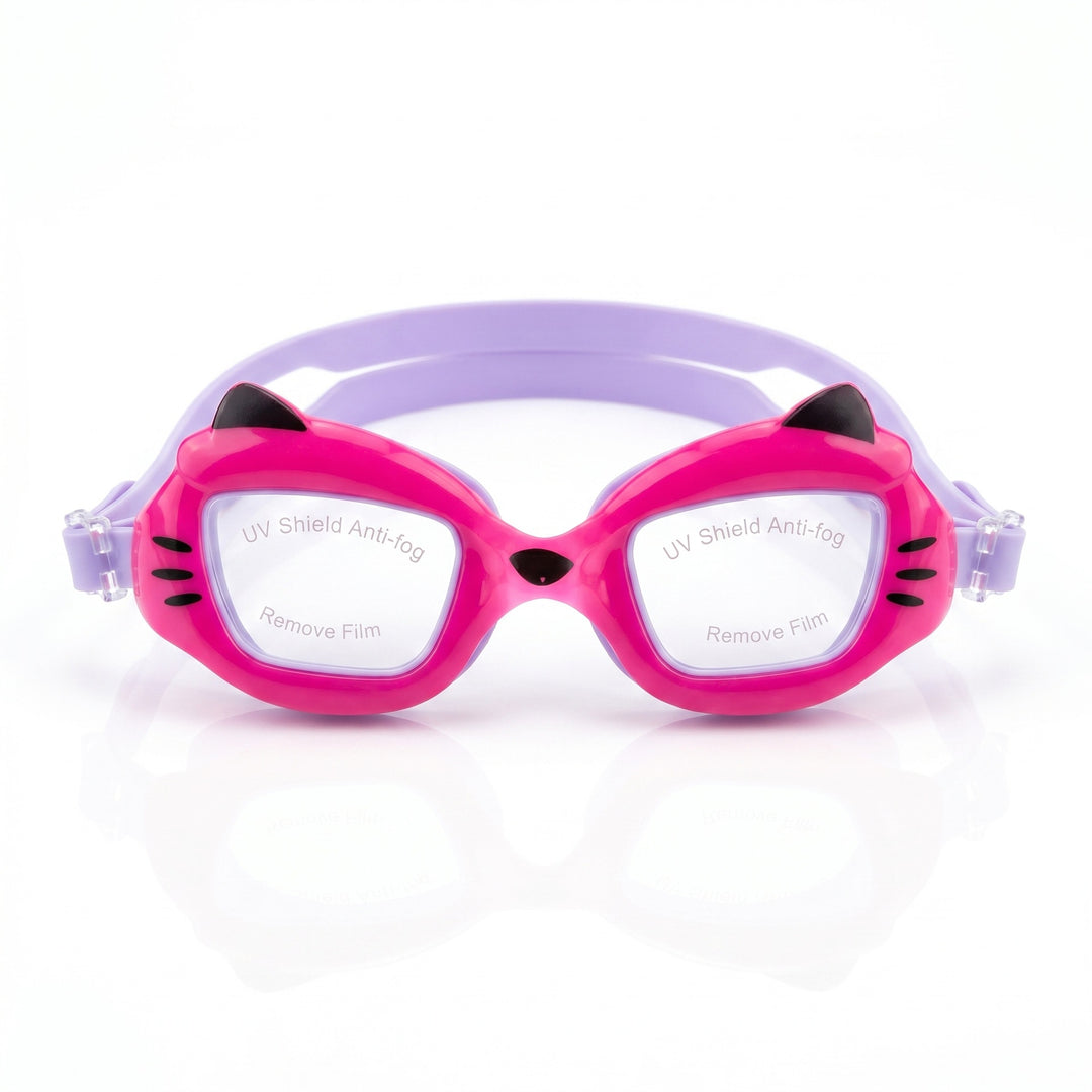 Swim goggles in a cute cat design with anti-fog technology Bowlift