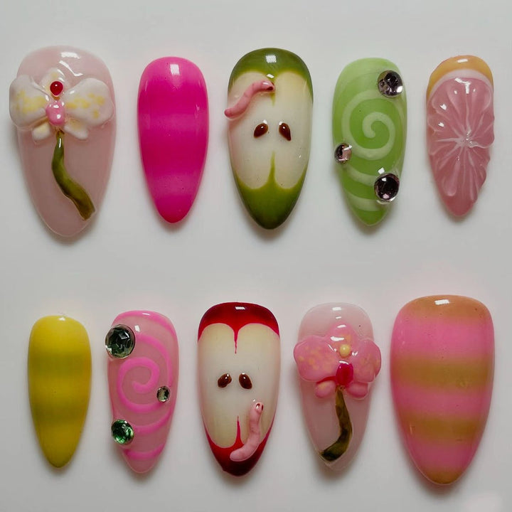 Expressive Decorative Nail Art Extensions Bowlift