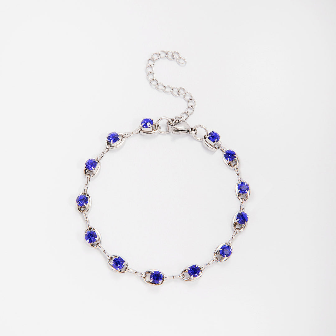 Elegant Gemstone Accent Link Bracelet Bowlift